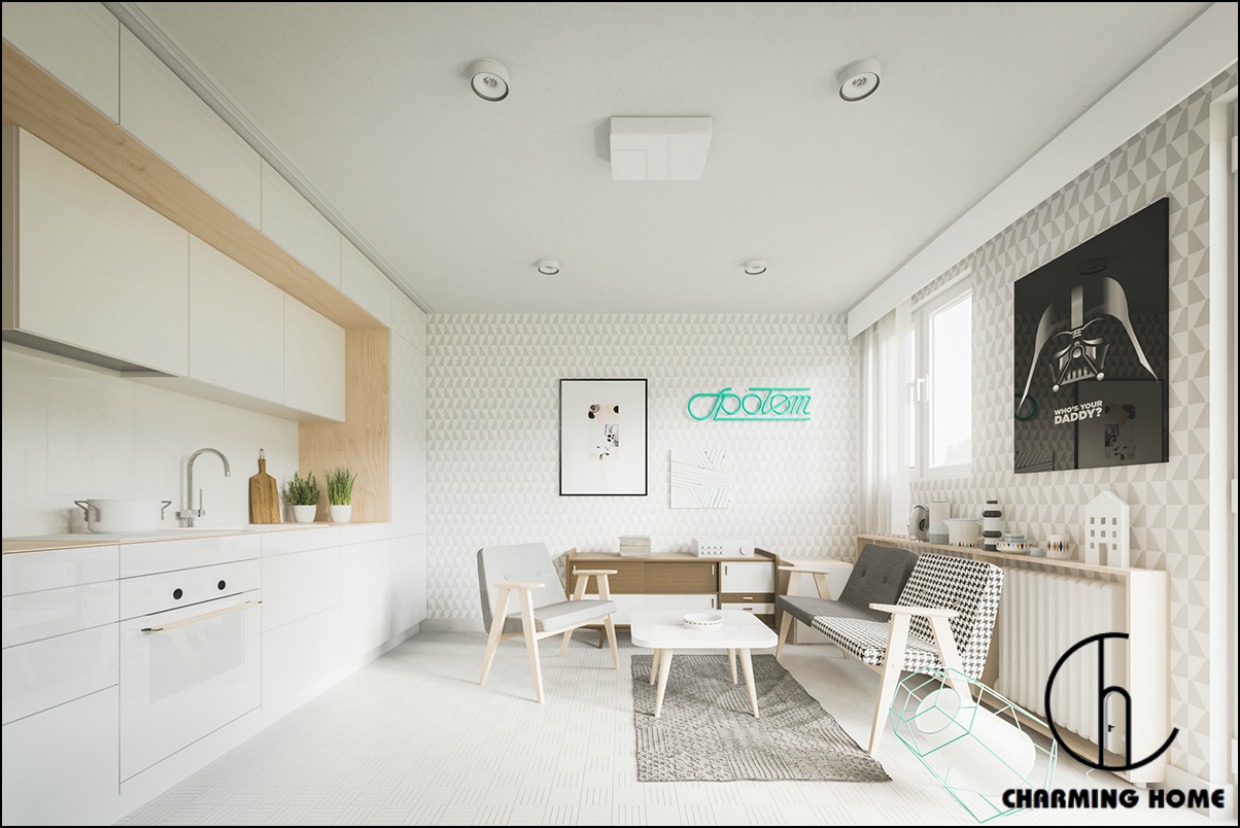 Mẫu thiết kế căn hộ chung cư mini 30m2 hiện đại, tối ưu không gian