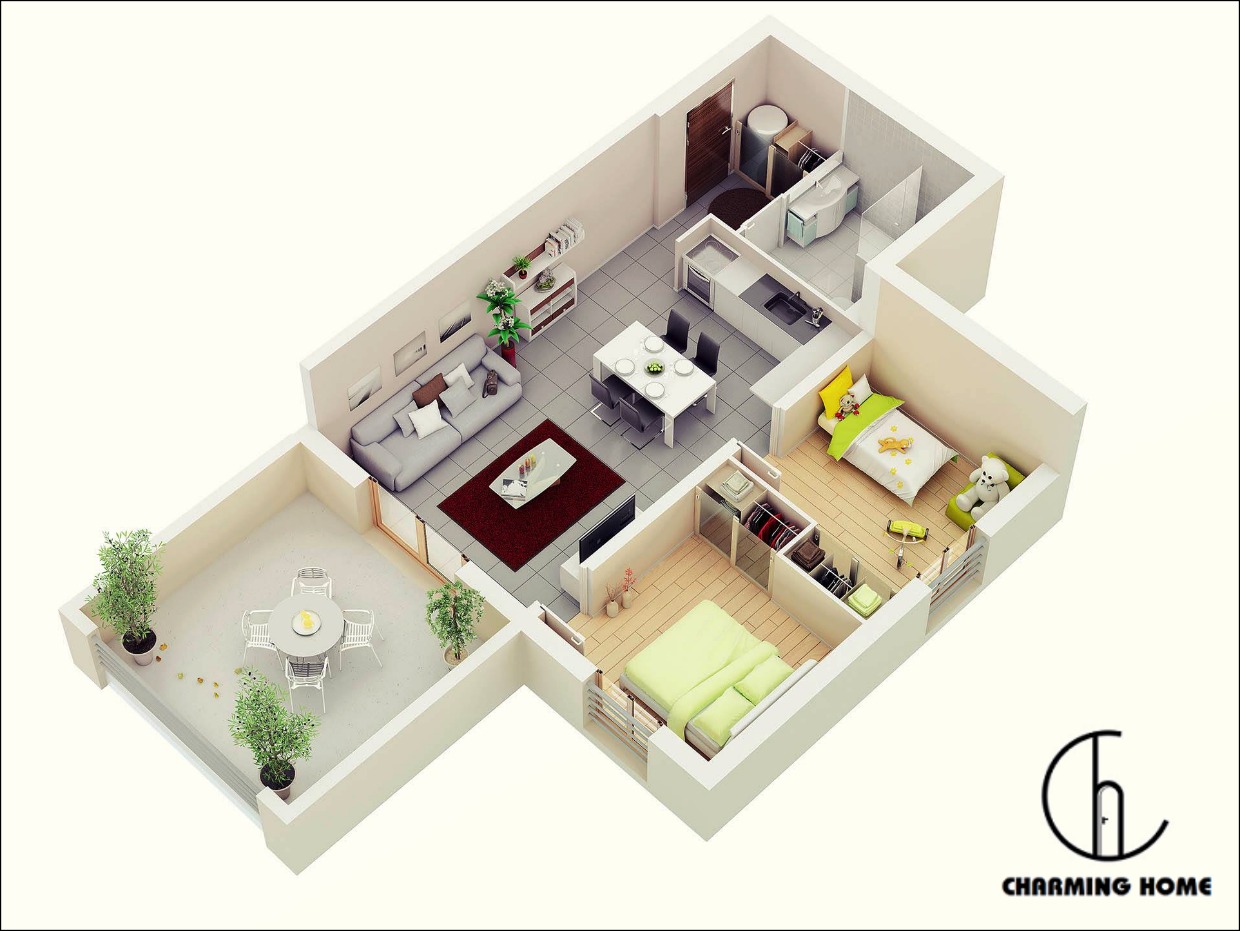Thiết kế chung cư mini cho thuê 6 tầng 78m2 kiểu tân cổ điển
